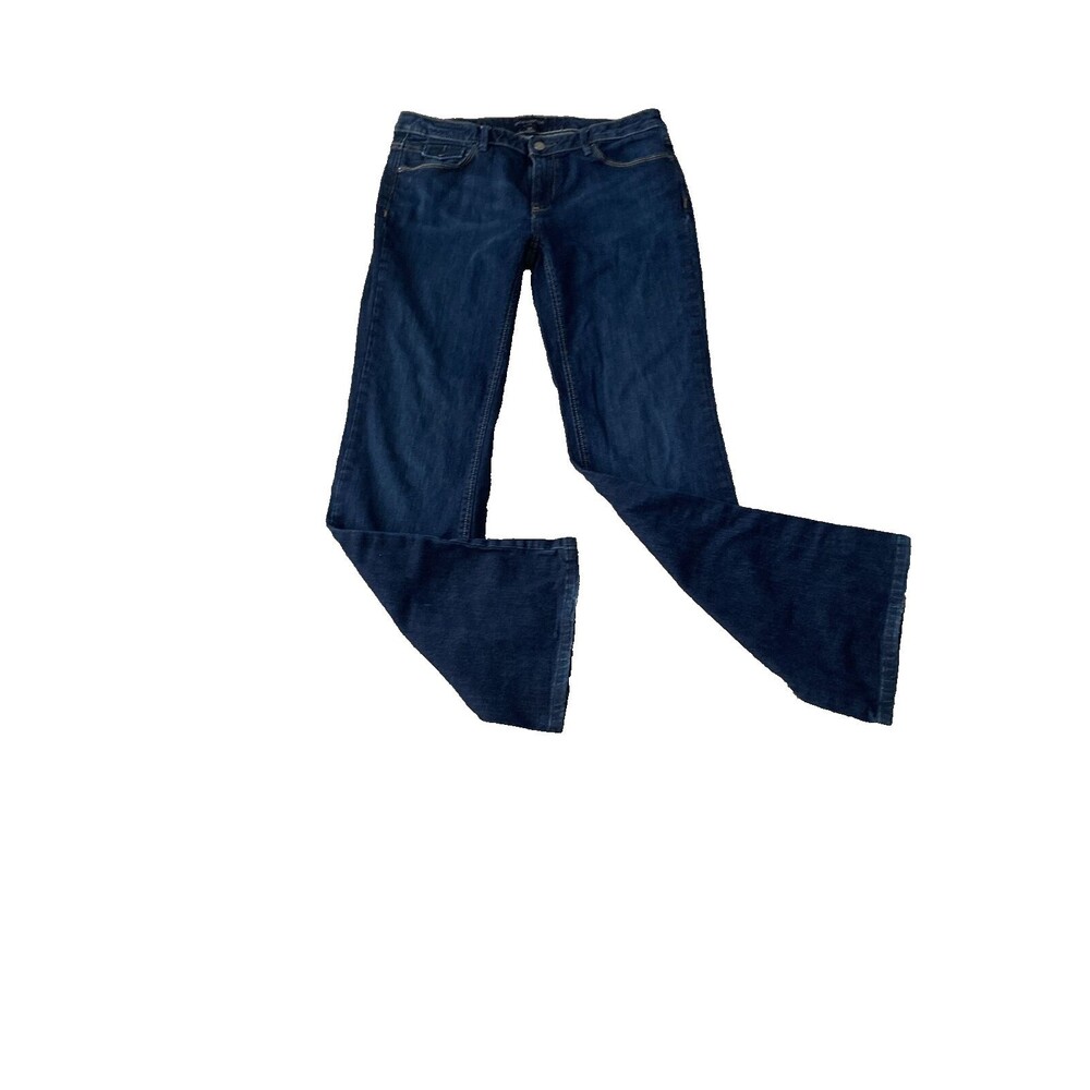 Vintage Y2K Banana Republic Jeans 10R Boot Cut Flare Denim Flap Pocket Dark Wash